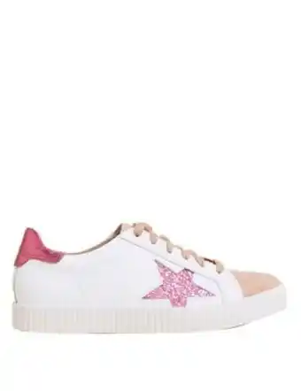 Marks & Spencer M&s womens lace up leather star trainers - 3 - blush, blush offer