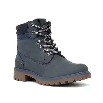 Shoe Zone Wrangler creek womens navy lace up ankle boot offer