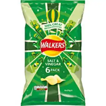 McColl's Walkers salt and vinegar crisps 6pk offer