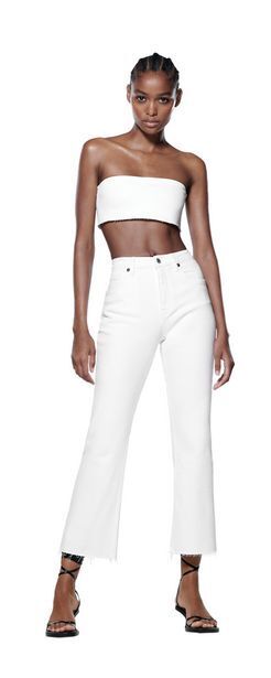 ZARA Cropped flared jeans offer