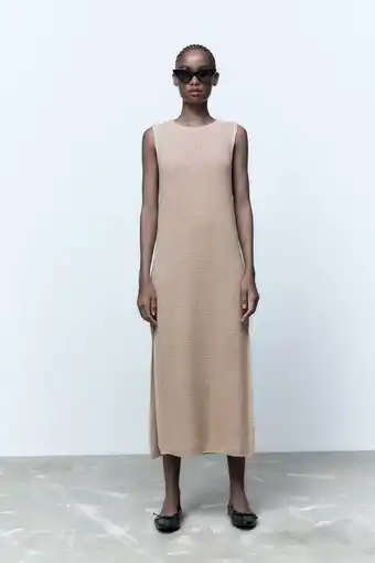 ZARA Metallic thread knit dress offer