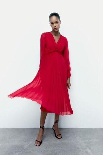 ZARA Pleated midi dress offer