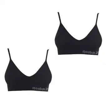 Sports Direct Reebok 2 pack sports bra womens offer
