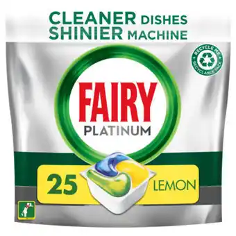 Asda Fairy platinum dishwasher tablets, lemon offer