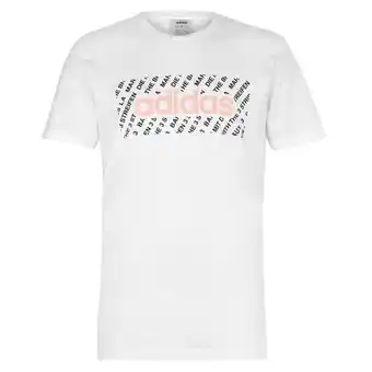 Sports Direct Adidas linear camo box men's t-shirt offer