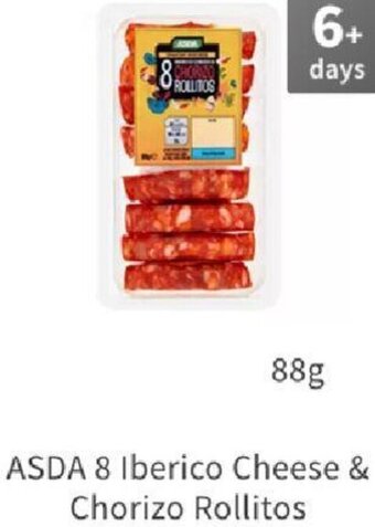 Asda ASDA 8 Iberico Cheese & Chorizo Rollitos 88g offer