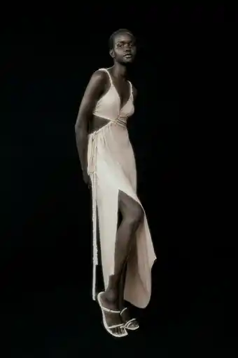ZARA Long dress with cut out detail offer