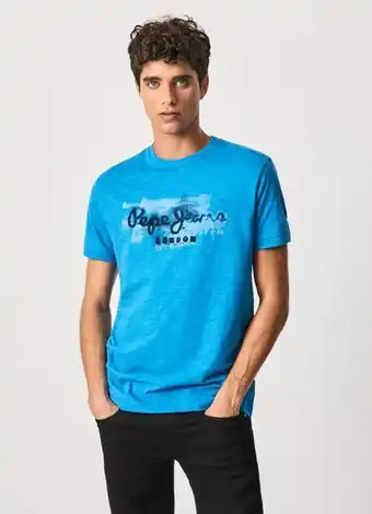 Pepe Jeans Golders n paint effect t-shirt with logo offer