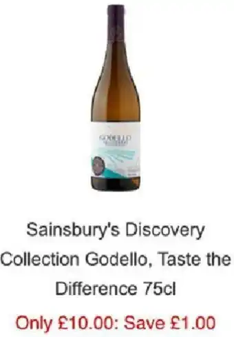 Sainsbury's Sainsbury's Discovery Collection Godello, Taste The Difference 75cl offer