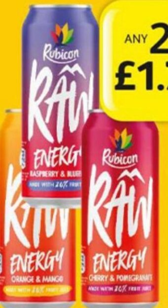 Londis Rubicon Raw Energy 500ml offer