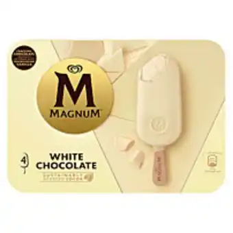 McColl's Magnum white chocolate ice cream sticks 4pk offer