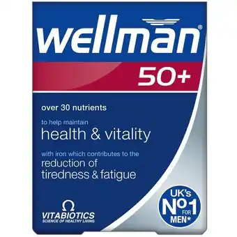 Lloyds Pharmacy Vitabiotics wellman 50+ 30 tablets offer