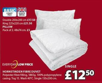 JYSK Hornstinden fibre duvet offer