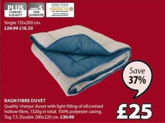 JYSK Bagn fibre duvet offer