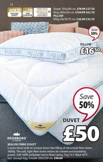 JYSK Malvik fibre duvet offer