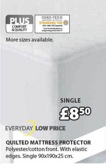 JYSK Quilted mattress protector offer