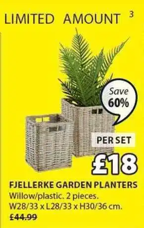 JYSK Fjellerke garden planters offer