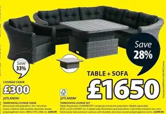 JYSK Tambohuse lounge chair, tambohuse lounge set offer