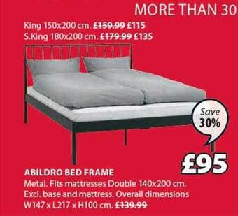 JYSK Abildro bed frame offer
