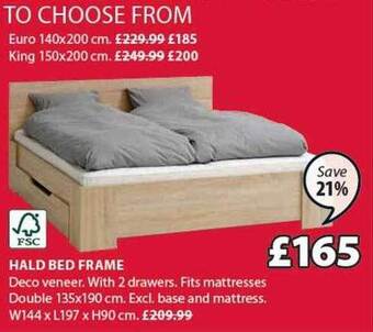 JYSK Hald bed frame offer
