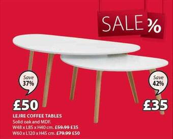 JYSK Lejre coffee tables offer