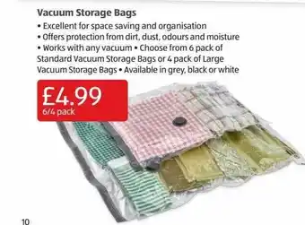 Aldi Vacuum storage bags offer