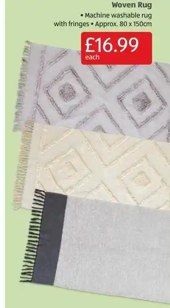 Aldi Woven rug offer