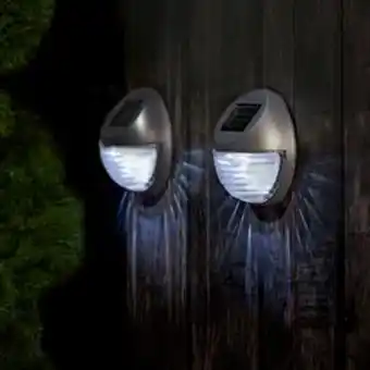 Home Bargains Firefly: led fence solar lights 8 pack - silver offer