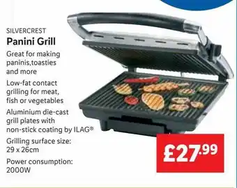 Lidl Silvercrest panini grill offer