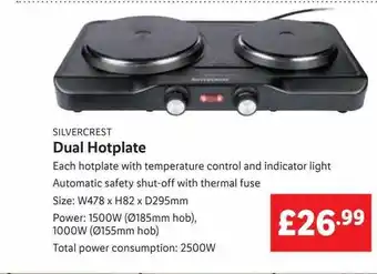 Lidl Silvercrest dual hotplate offer