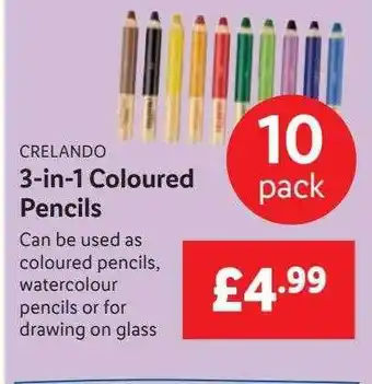 Lidl Crelando 3-in-1 coloured pencils offer