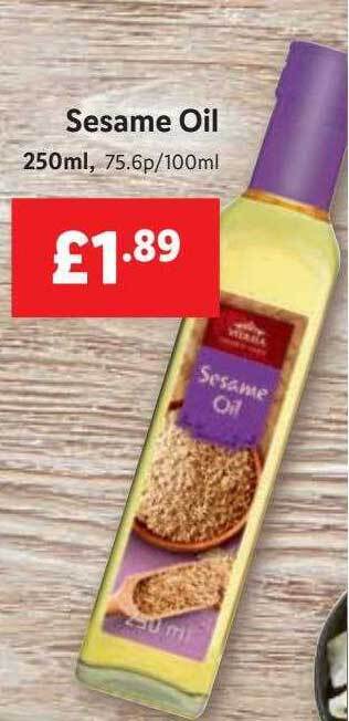 Lidl Sesame oil offer