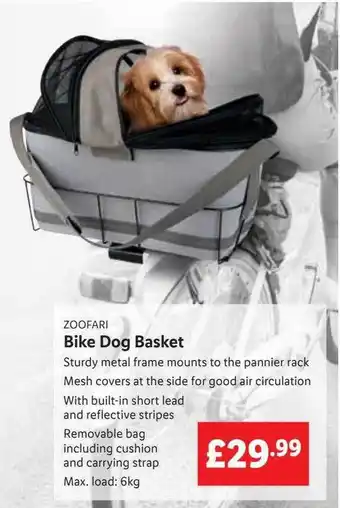 Lidl Zoofari bike dog basket offer