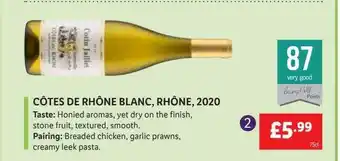 Lidl Côtes de rhône blanc rhône 2020 offer