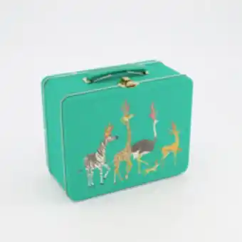 TK Maxx Green reusable animal parade lunch box 15x19cm offer