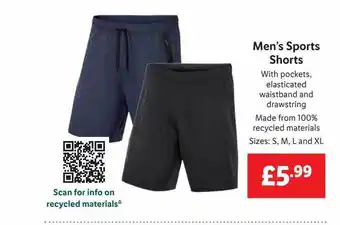 Lidl Men's sports shorts offer