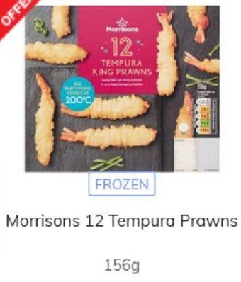 Morrisons Morrisons 12 Tempura Prawns 156g offer