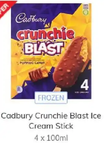 Morrisons Cadbury Crunchie Blast Ice Cream Stick 4 x 100ml offer