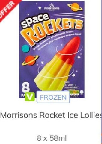 Morrisons Morrisons Rocket Ice Lollies 8 x 58ml offer