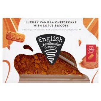 Sainsbury's English cheesecake company vanilla cheesecake slices with lotus biscoff 2x107g offer