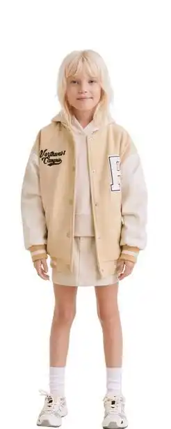 ZARA Contrast quilted varsity bomber jacket offer