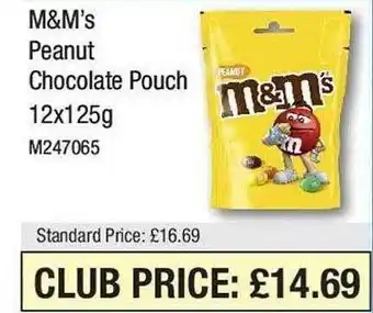 Makro M&m's peanut chocolate pouch offer