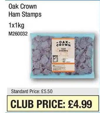 Makro Oak crown ham stamps offer