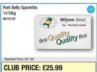 Makro Pork belly spareribs offer