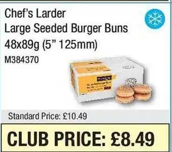 Makro Chef larder large seeded burger buns offer