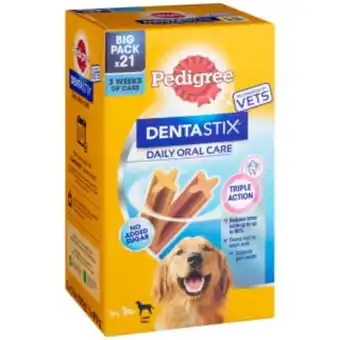 B&M Stores Pedigree dentastix 21pk - large dog offer