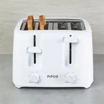 Home Bargains Pifco: 4 slice toaster - white offer