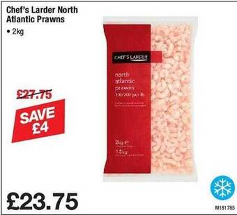 Makro Chef's larder north atlantic prawns offer