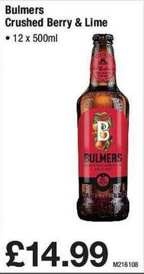 Makro Bulmers crushed berry & lime offer
