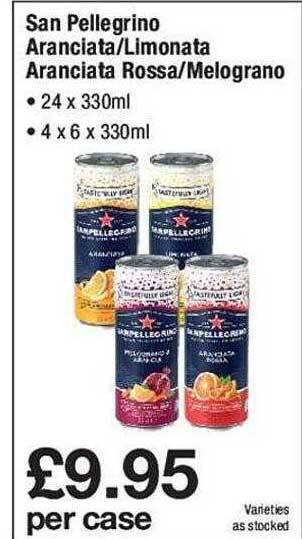 Makro San pellegrino aranciata-limonata aranciata rossa-melograno offer